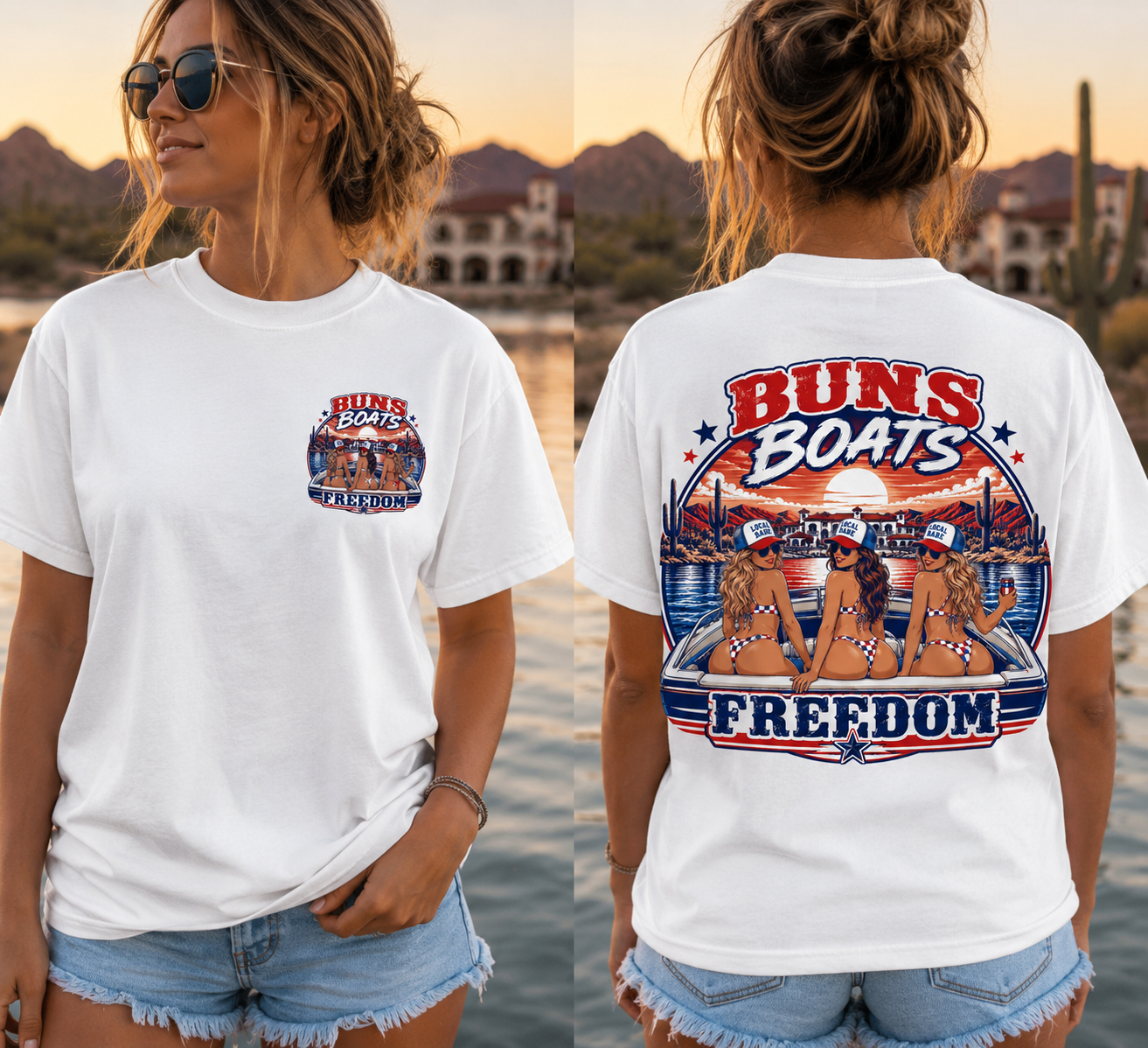 Buns, Boats & Freedom Unisex Tee
