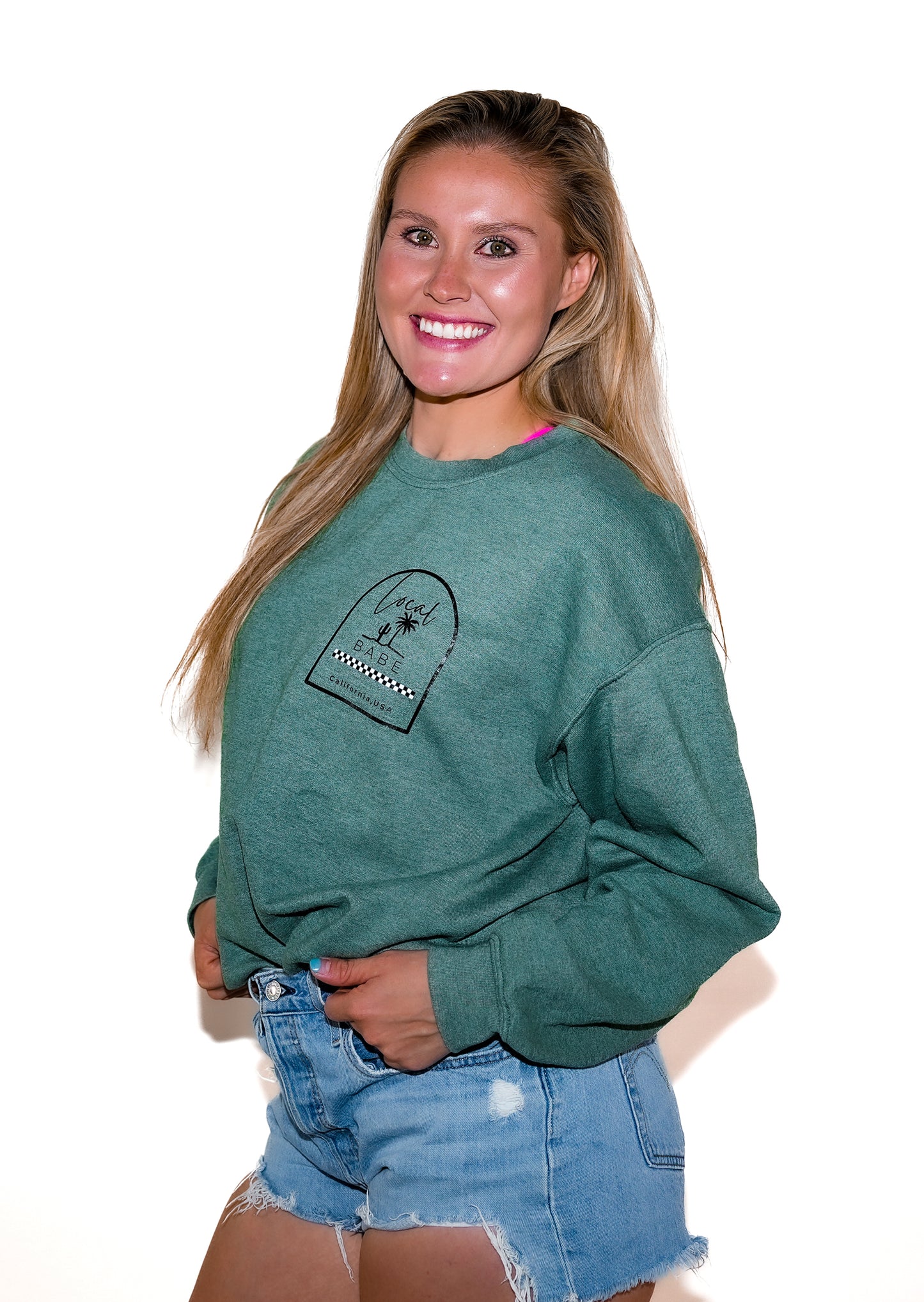 Cali Babe Crewneck, Green