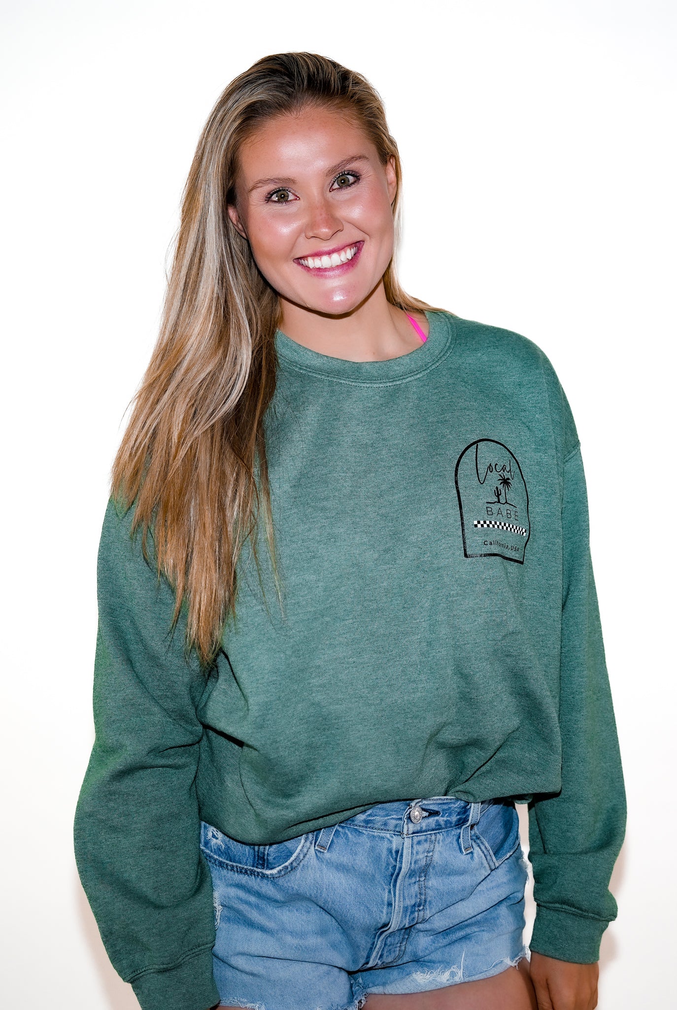 Cali Babe Crewneck, Green