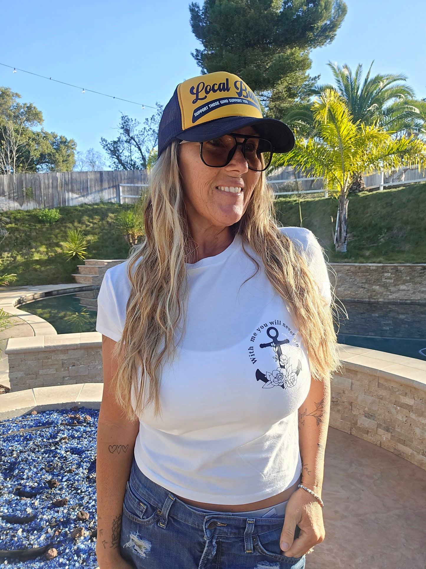 With Me You Will Never Sink T-shirt, Fitted