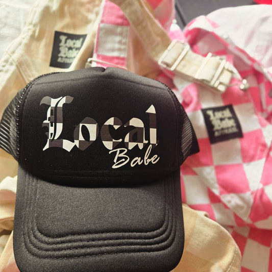 Local Babe Trucker Hat, Checker