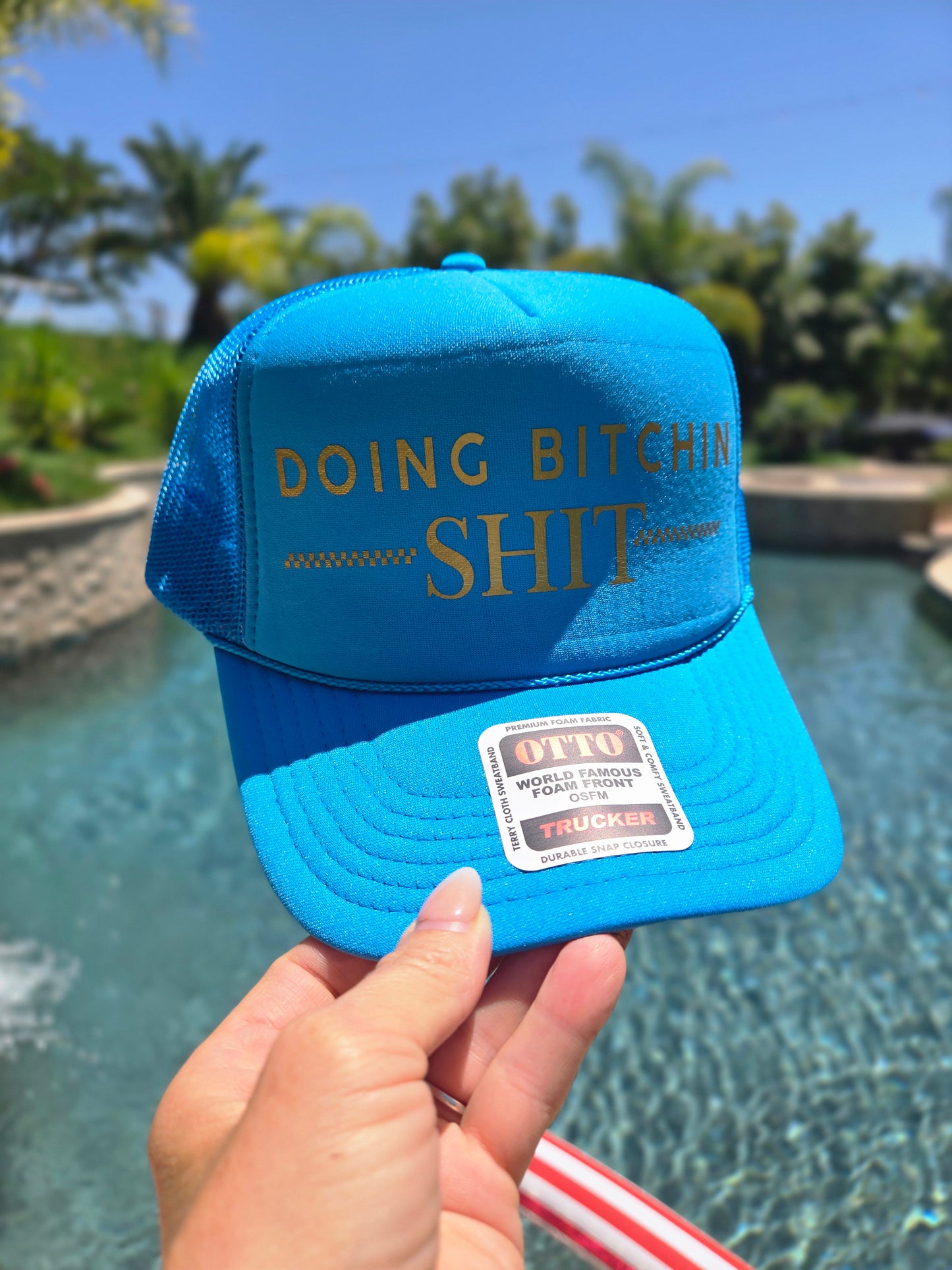 Doing Bitchin' Shit Neon Trucker Hat