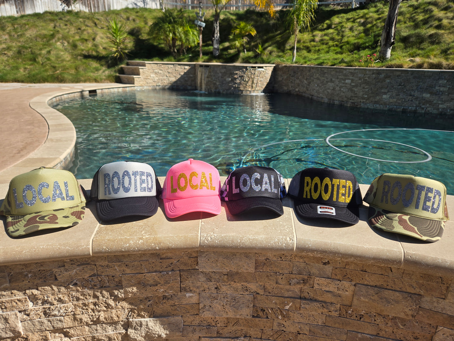 Rooted Grey/black Trucker Hat,