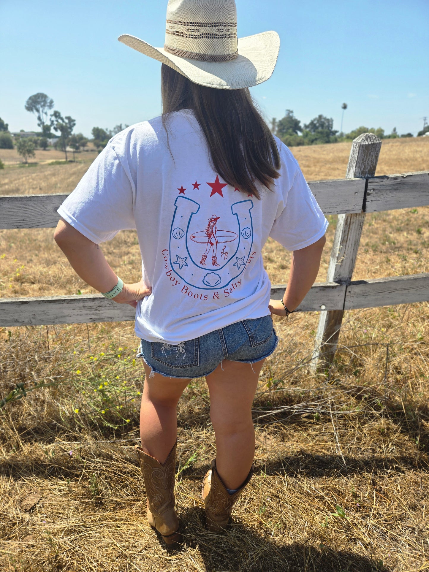 Cowboy Boots Salty Roots Concert Tee