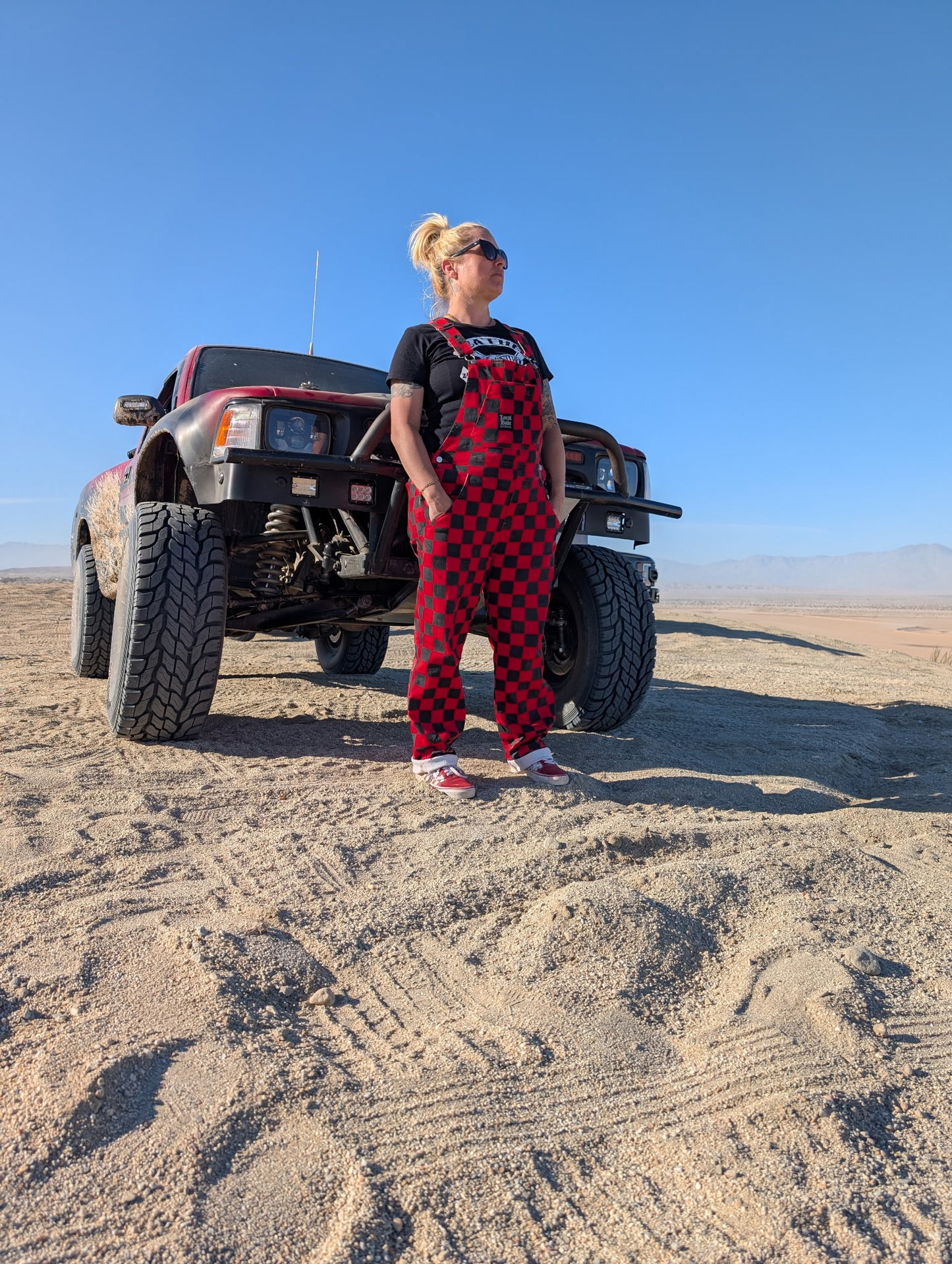 Girl Gang Gear Checkered Overalls