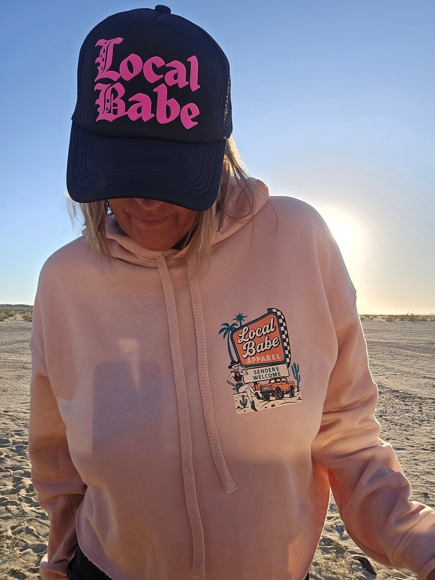 Senders Welcome Crop Fleece Hoodie