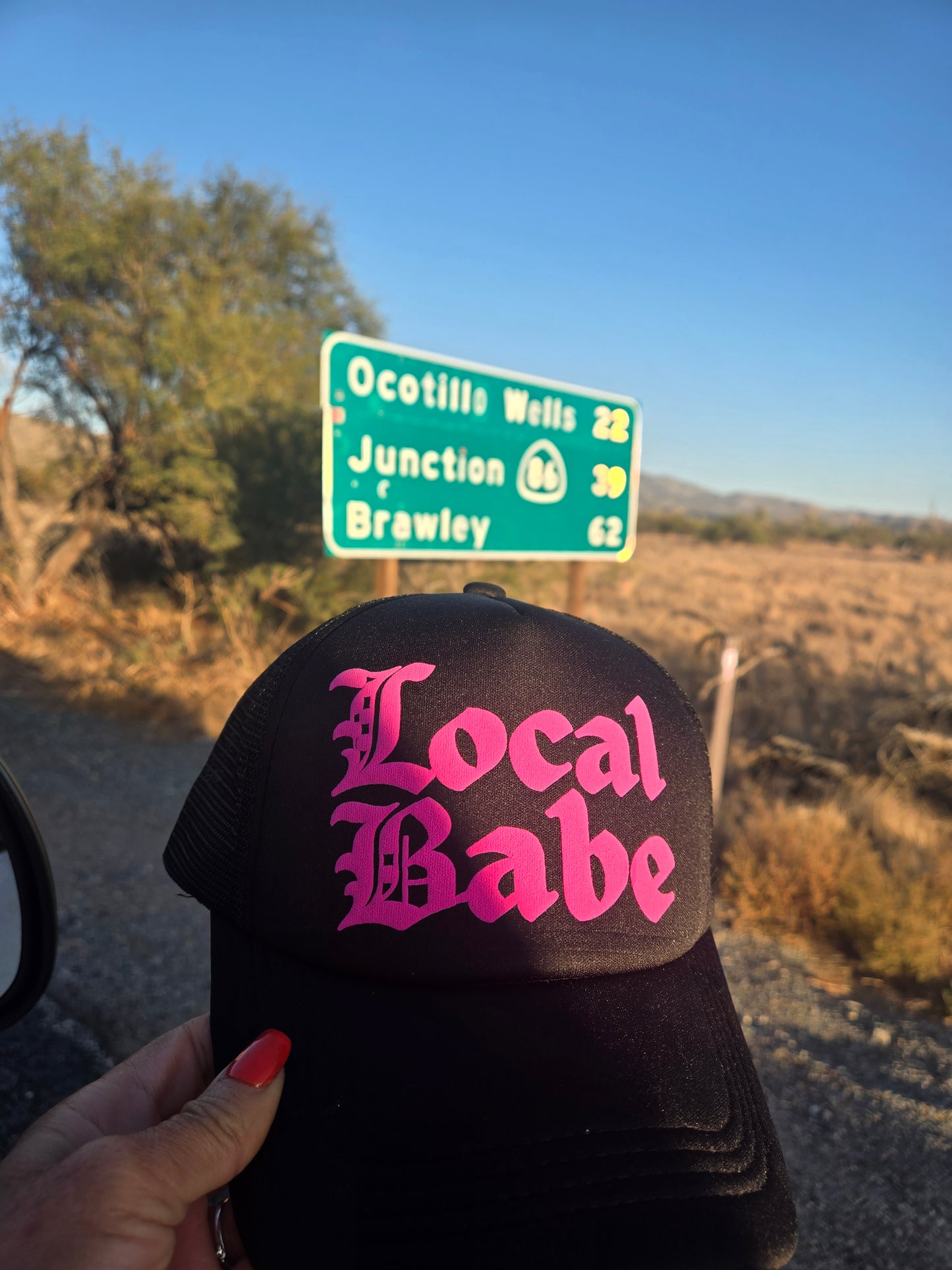 Local Babe Trucker Hat, Pink
