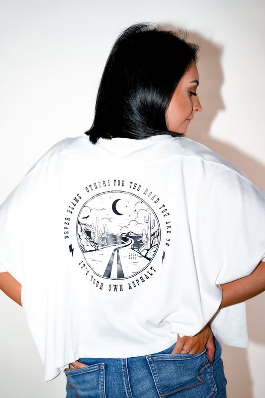 Never Blame Others Oversized  Basic Tee