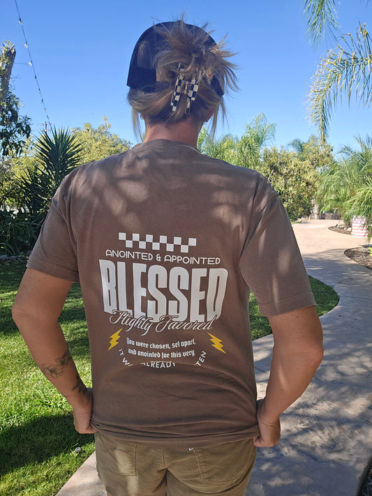Blessed Highly Favored Pocket Tee