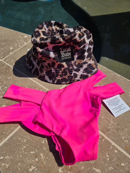 Pink Double Strap Bikini Bottom