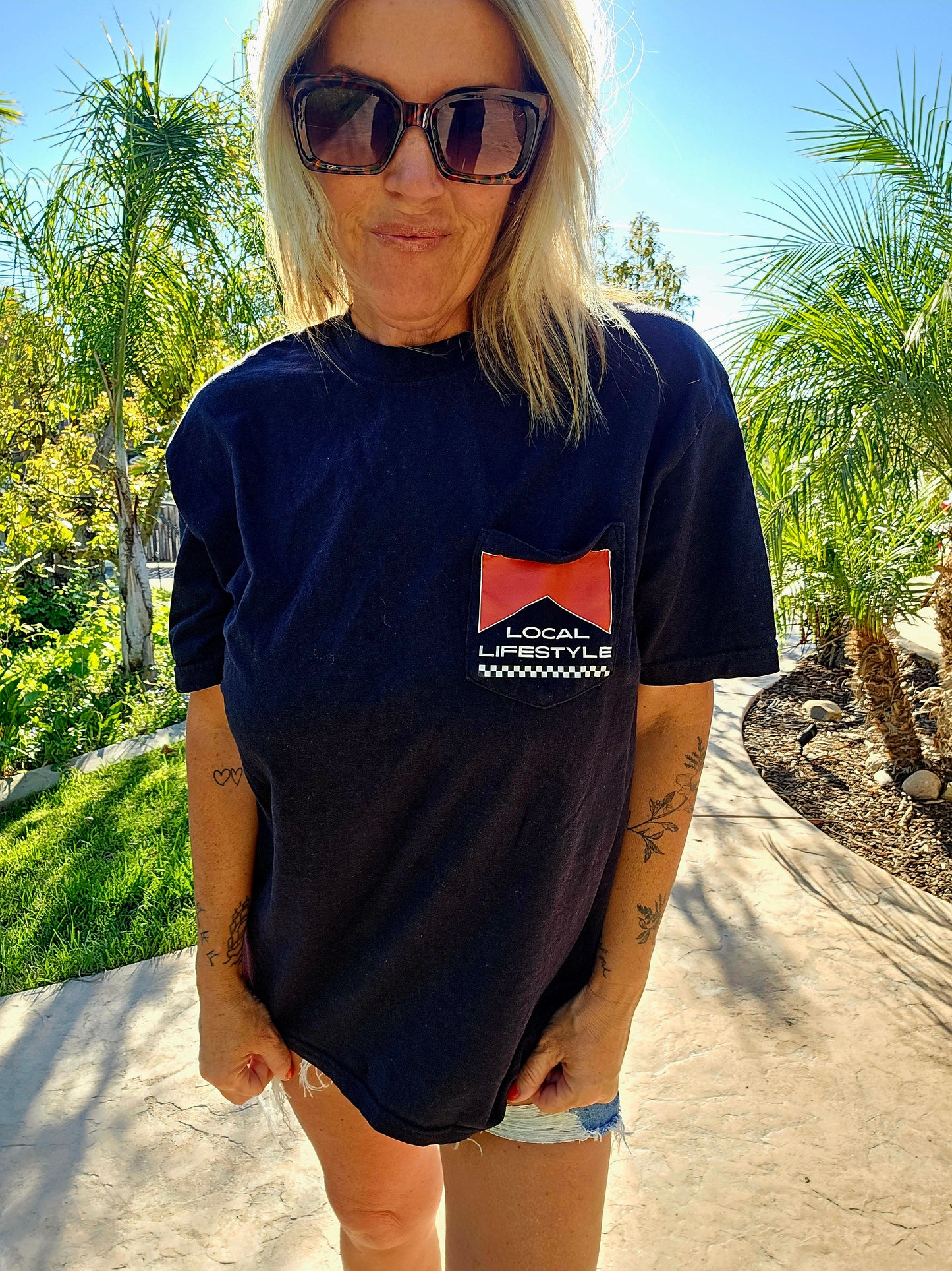 Living The Good Life Pocket Tee