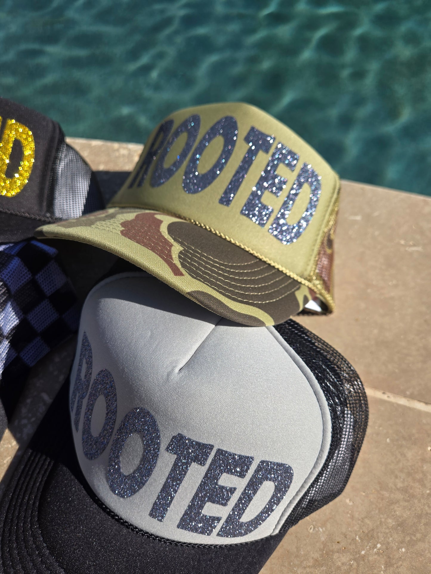 Rooted Green Camo Trucker Hat,