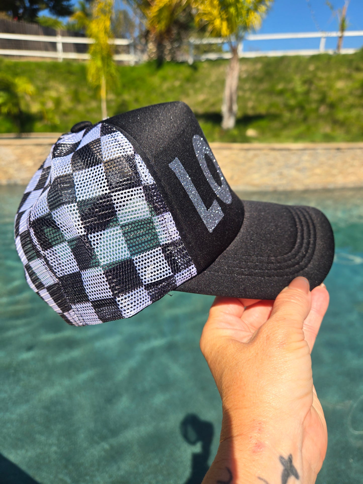 Rooted Grey/black Trucker Hat,
