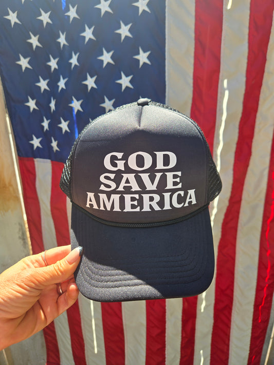God Save America Trucker Hat