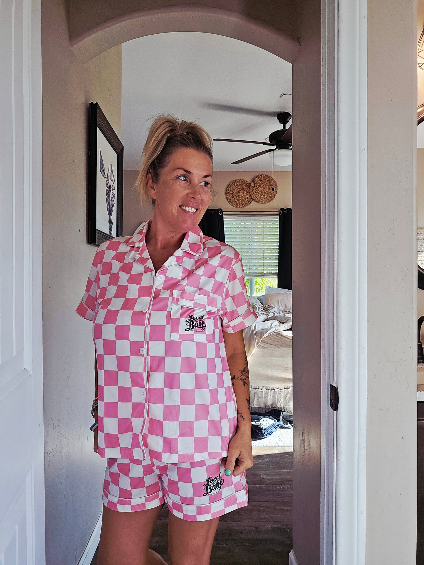 Checker Sleepover Set