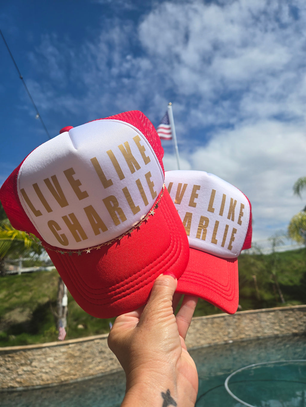 Live Like Charlie Trucker Hat
