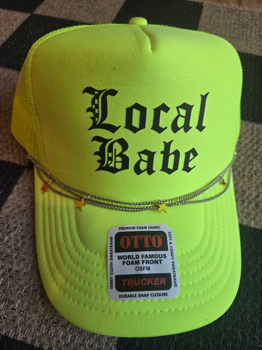 Local Babe  Neon Stars Trucker Hat