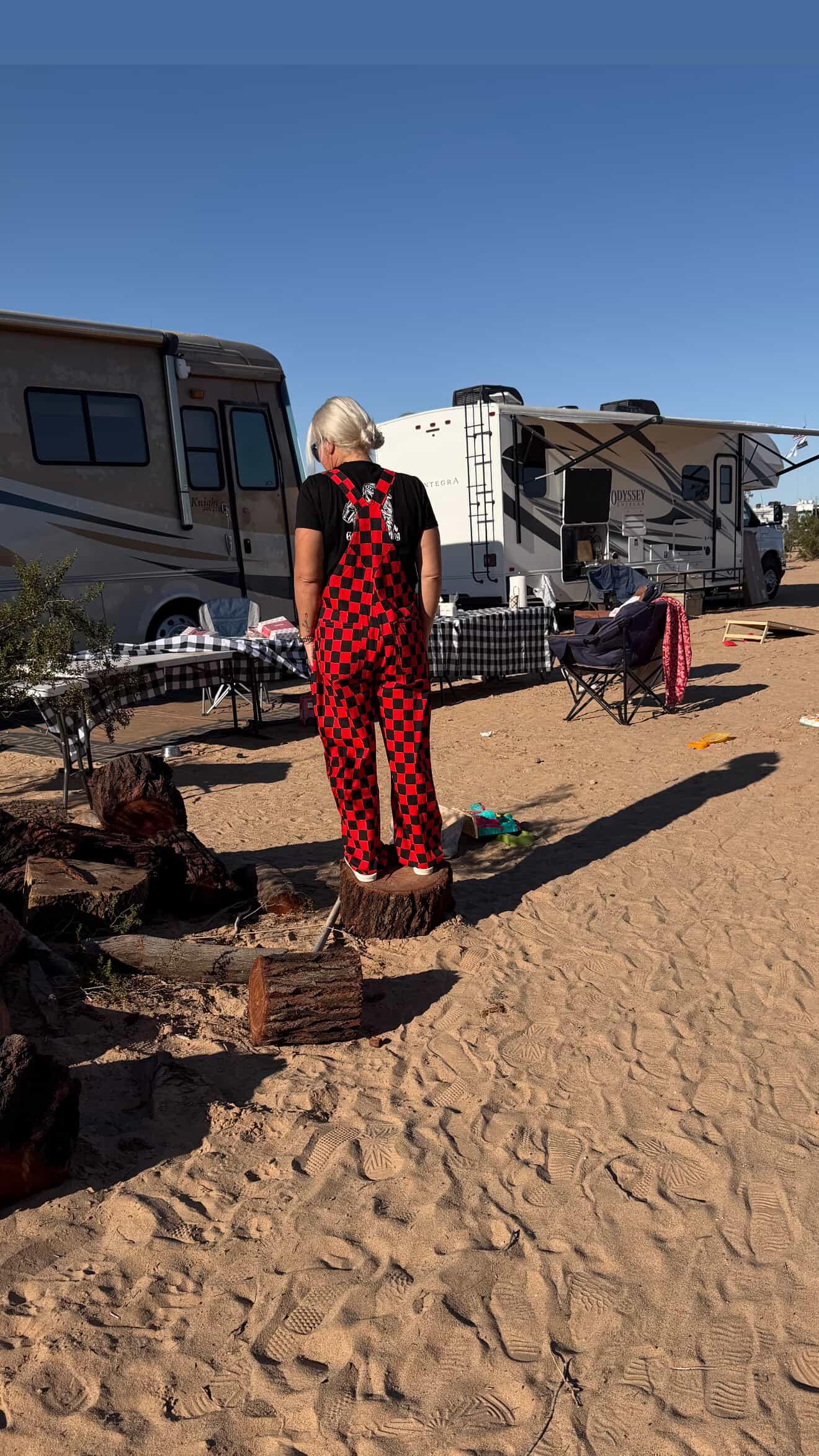 Girl Gang Gear  Checkered Overalls