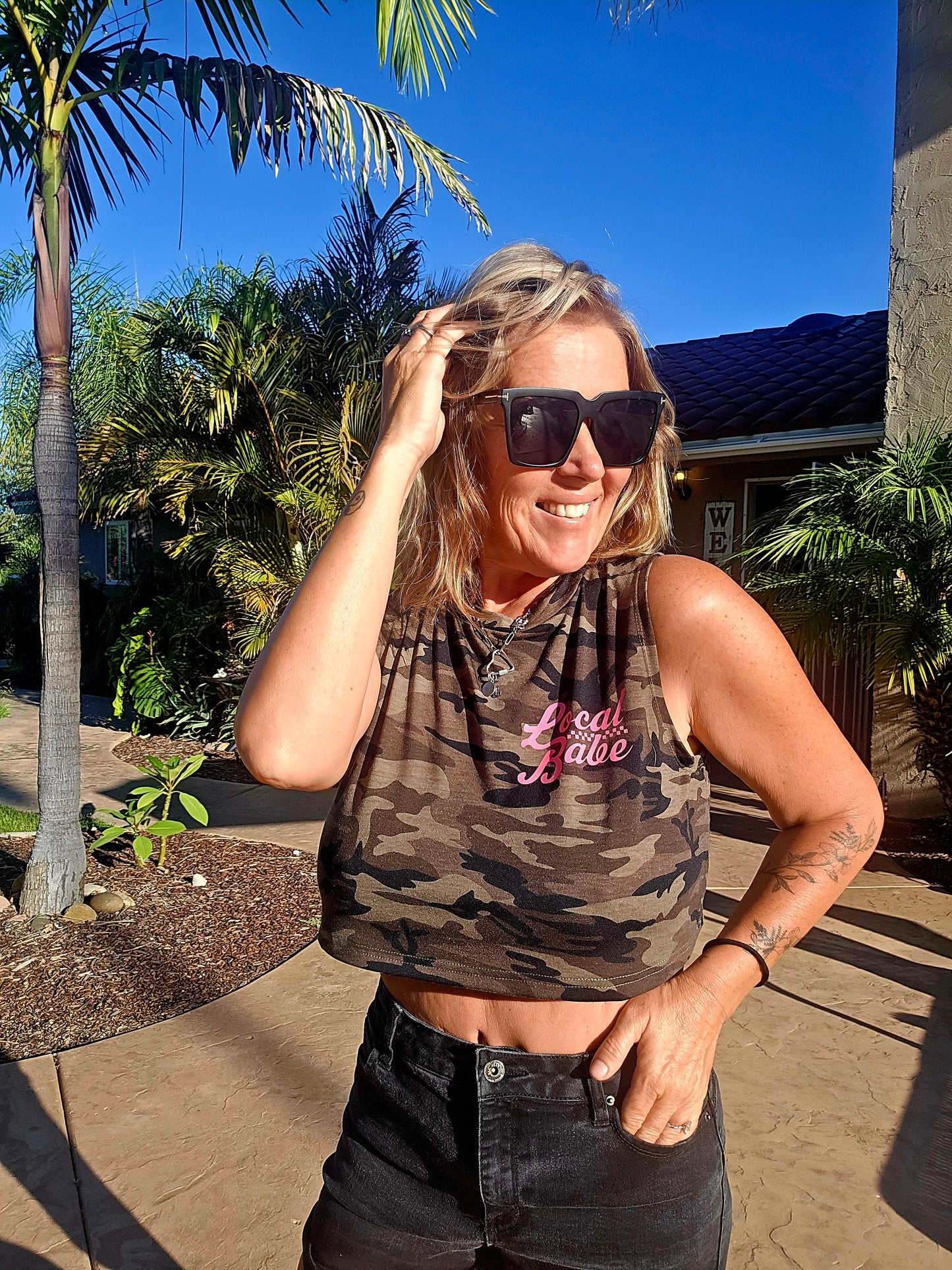 Camo Super Crop Muscle Tank
