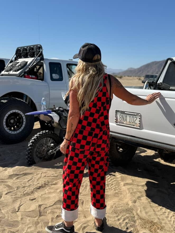Girl Gang Gear  Checkered Overalls