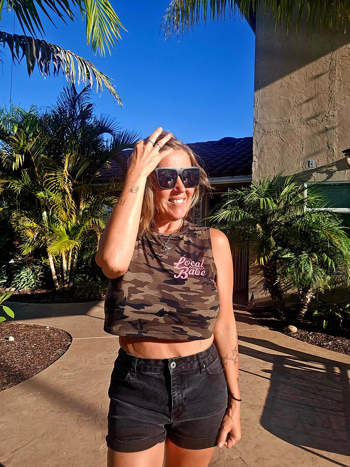 Camo Super Crop Muscle Tank