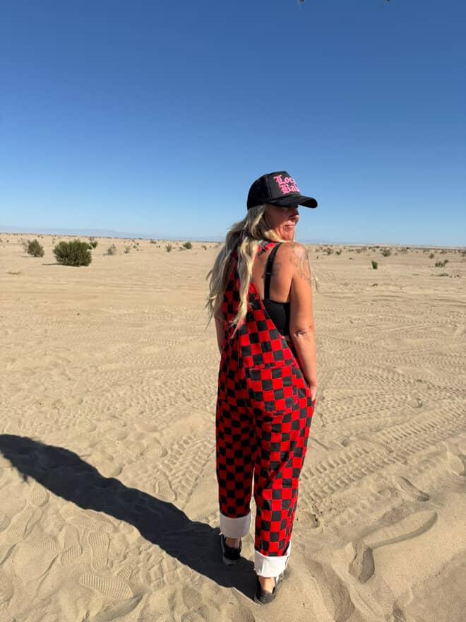 Girl Gang Gear  Checkered Overalls