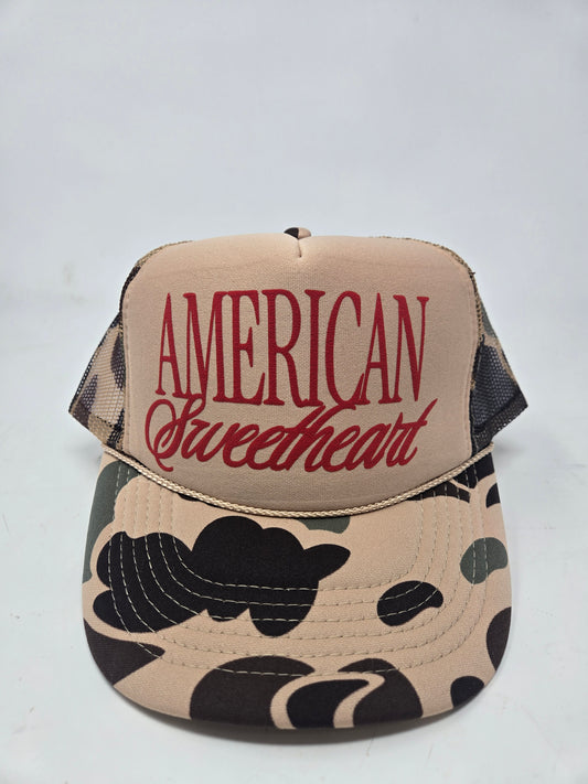 American Sweatheart Camo Trucker Hat